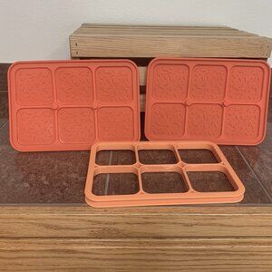 Pampered Chef Ice Cream Sandwich Maker Mold, Silicone & Nylon, Orange, #2493